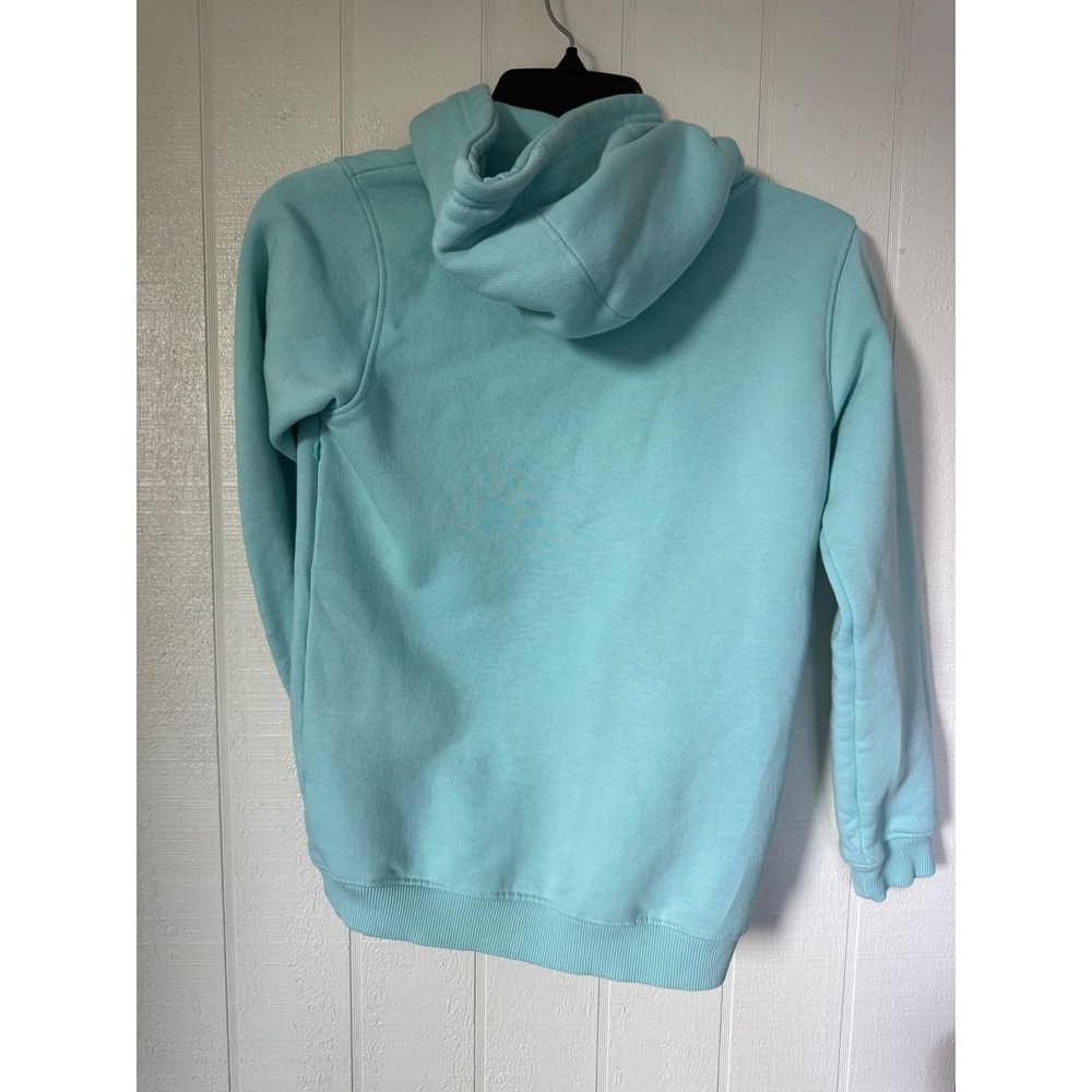 Travel Outfitters Scotland Highland Cow Embroidered Hoodie Aqua Blue Kids 9-11Y - Picture 5 of 5
